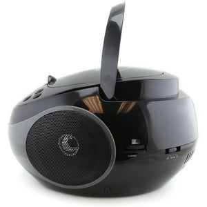 Emerson - Lecteur CD Portable avec Radio Stéréo AM/FM et Prise AUX, Gris - Simple Boutique