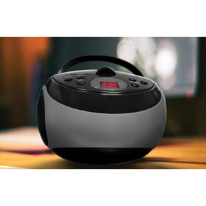 Emerson - Lecteur CD Portable avec Radio Stéréo AM/FM et Prise AUX, Gris - Simple Boutique