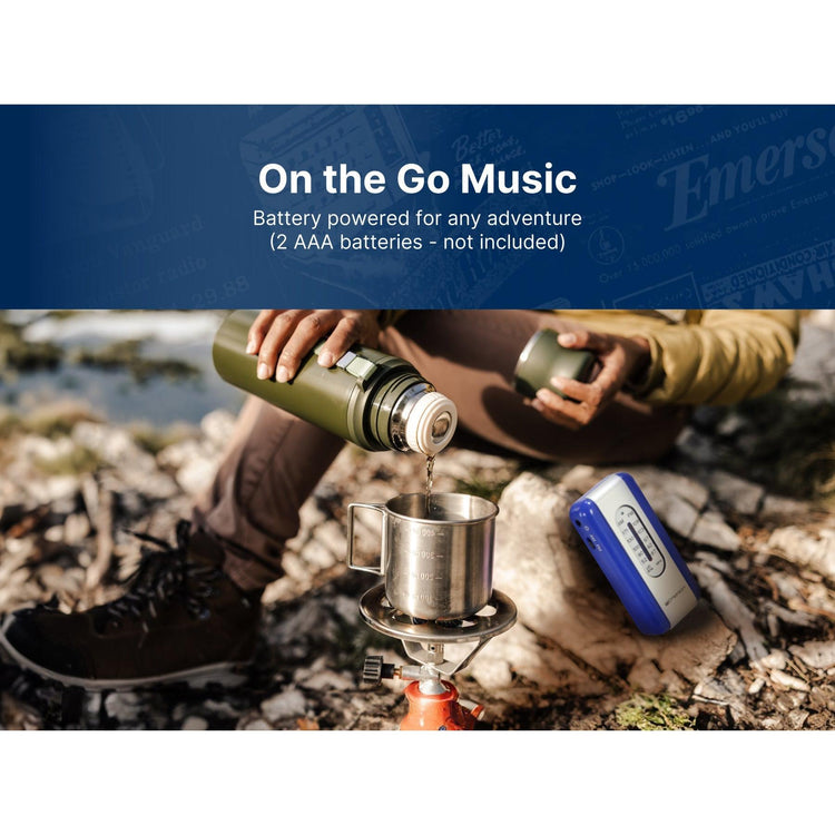 Emerson - Mini Radio AM/FM Portable, avec Écouteurs inclus, Argent et Rouge - ER-7002-RD - Simple Boutique