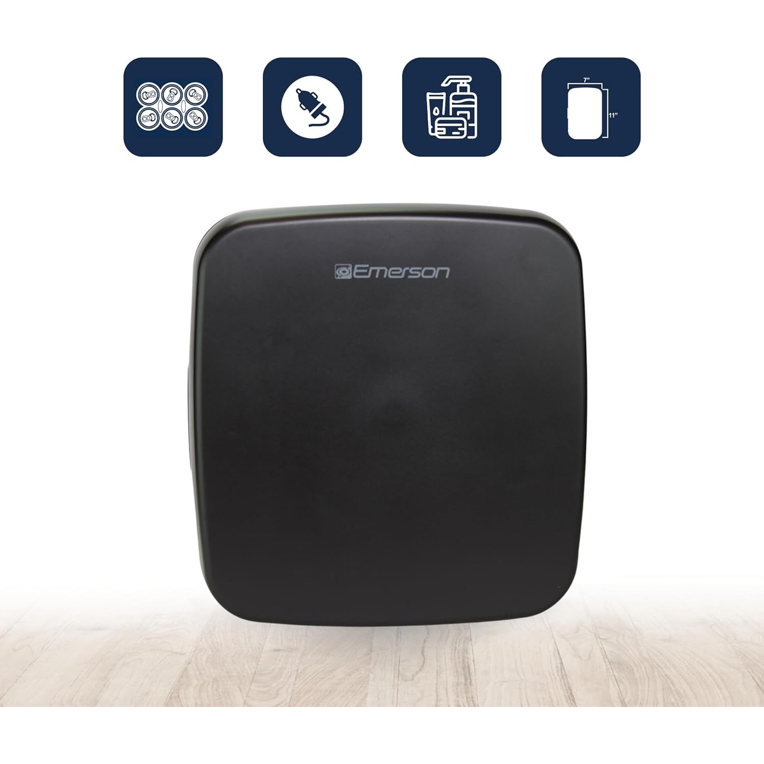 Emerson - Mini Réfrigérateur Portable Cooler XL, Capacité de 9 Litres ou 12 Canettes, Noir - Simple Boutique