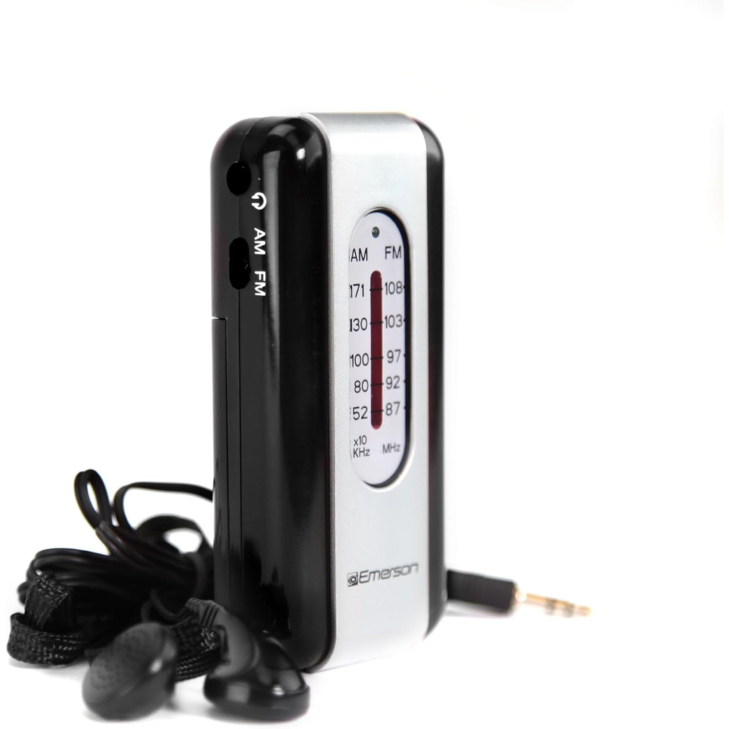 Emerson - Radio AM/FM Portable avec Écouteurs Filaire, Noir - Simple Boutique