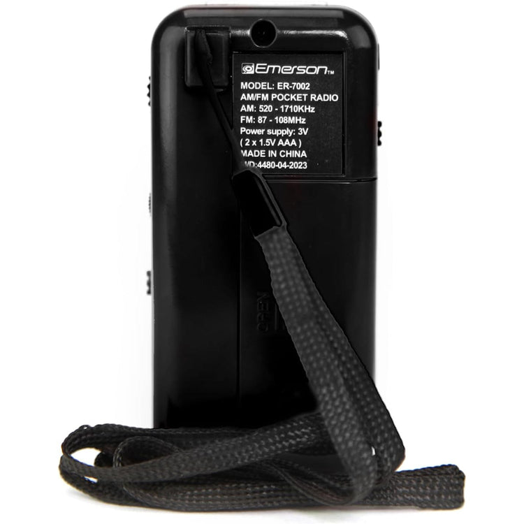 Emerson - Radio AM/FM Portable avec Écouteurs Filaire, Noir - Simple Boutique