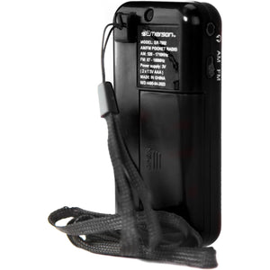 Emerson - Radio AM/FM Portable avec Écouteurs Filaire, Noir - Simple Boutique