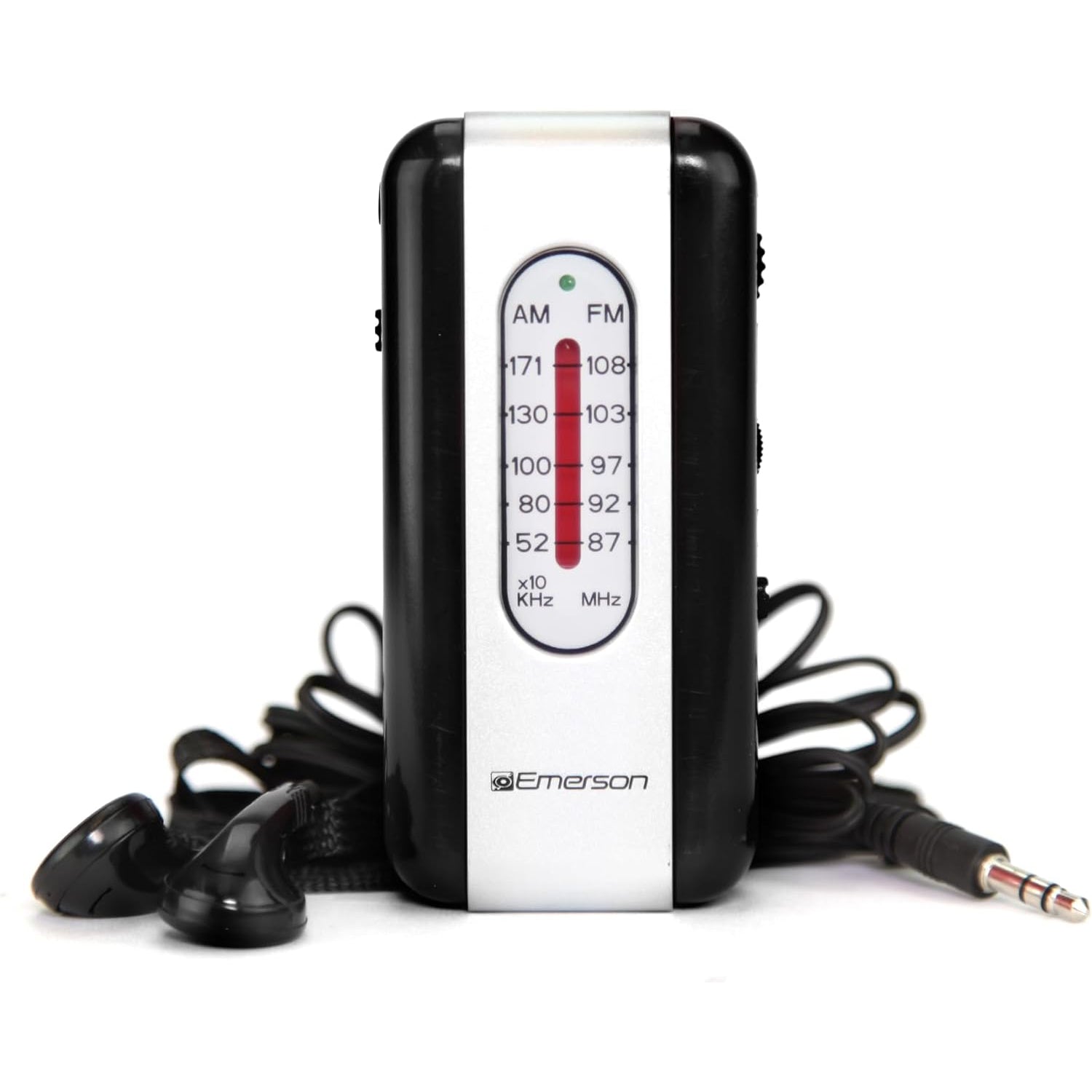 Emerson - Radio AM/FM Portable avec Écouteurs Filaire, Noir - Simple Boutique