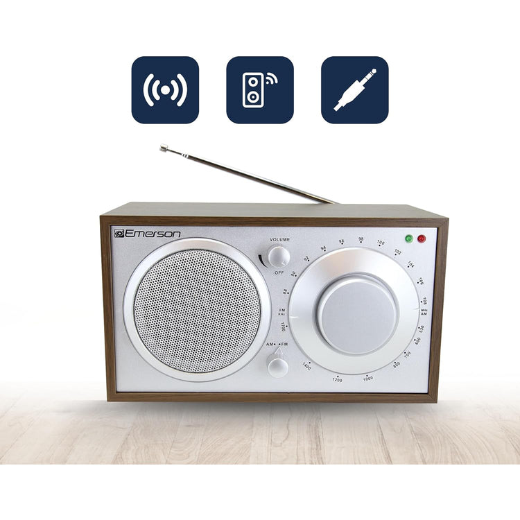 Emerson - Radio AM/FM avec Haut-Parleur Intégré et Prise AUX - Simple Boutique