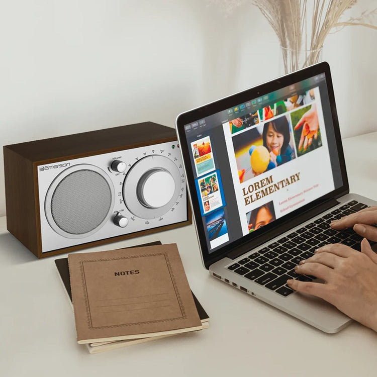 Emerson - Radio AM/FM avec Haut-Parleur Intégré et Prise AUX - Simple Boutique