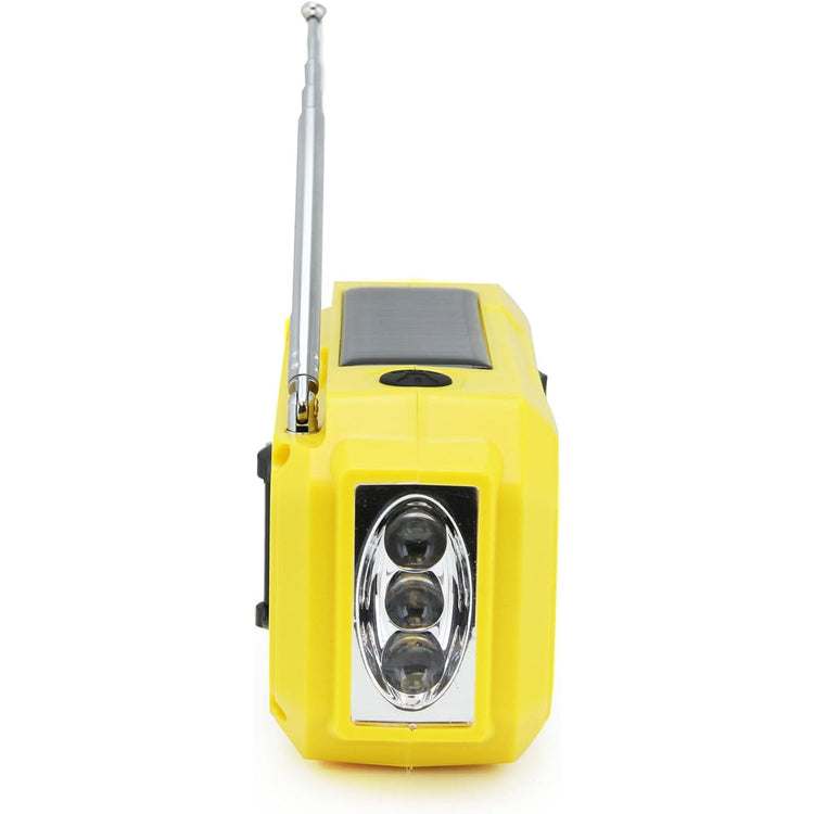 Emerson - Radio D'urgence AM/FM à Manivelle avec Bande Météo et Banque d'alimentation d'urgence, Jaune - Simple Boutique