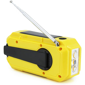 Emerson - Radio D'urgence AM/FM à Manivelle avec Bande Météo et Banque d'alimentation d'urgence, Jaune - Simple Boutique