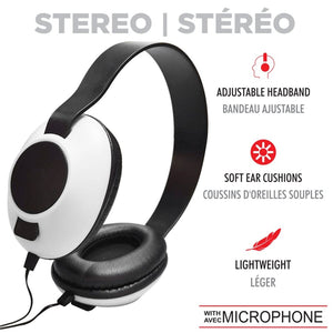 Escape - Écouteurs Filaire Stéréo avec Microphone Intégré, Blanc - Simple Boutique