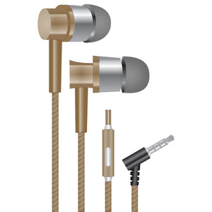 Escape - Écouteurs Intra-Auriculaire Stéréo, Réduction du Bruit, Microphone Intégré, Doré - Simple Boutique