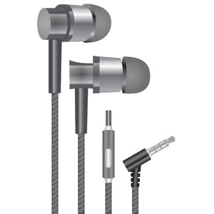 Escape - Écouteurs Intra-Auriculaire Stéréo, Réduction du Bruit, Microphone Intégré, Gris - Simple Boutique
