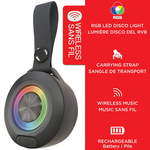 Escape - Haut-Parleur Bluetooth Rechargeable avec Éclairage RGB, Noir - Simple Boutique
