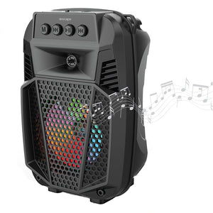 Escape - Haut-Parleur Sans-Fil Bluetooth, Super Basse Avec Radio FM et Rétro-Éclairage, Noir - Simple Boutique