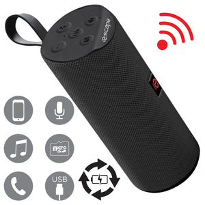Escape - Haut-Parleur Sans-Fil Portable avec Radio FM et Microphone, Noir - Simple Boutique