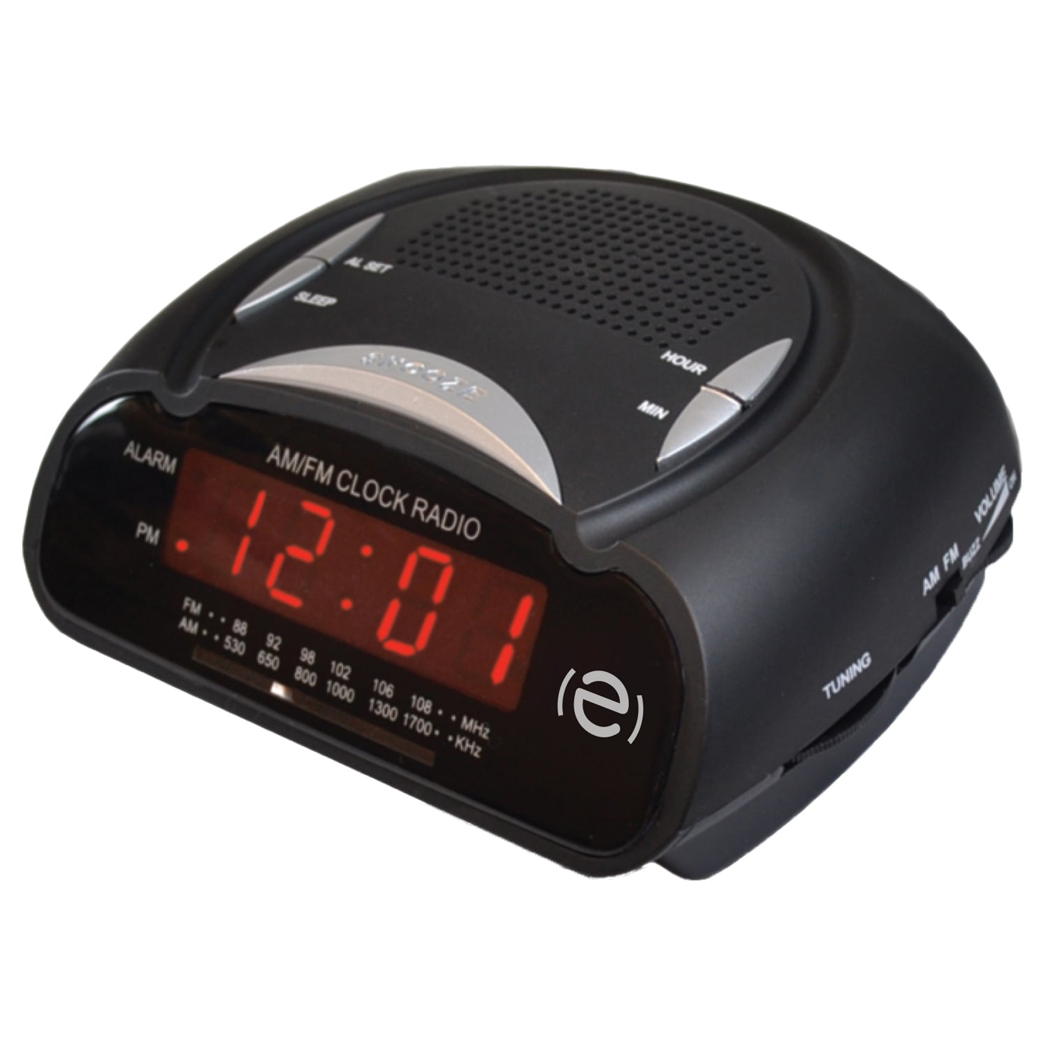 Escape - Radio Réveil AM/FM, Touche Snooze, Alarme Musique ou Sonnerie, Noir - Simple Boutique