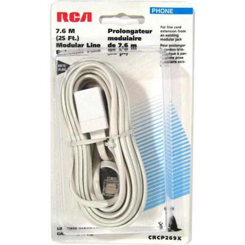 Extension M/F téléphone de 4 conducteurs plat 25pi. - Simple Boutique