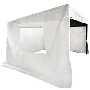 F. Corriveau International - Abri Hivernal pour Abri Soleil Mural, 10' x 12', Avec Porte et Fenêtre, Blanc - Simple Boutique