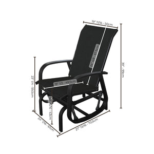 F. Corriveau International - Chaise à Billes Extérieur Bruxelle, Fabriqué en Aluminium, Noir - Simple Boutique