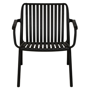F. Corriveau International - Chaise avec Accoudoir Summer, Intérieur/Extérieur, Noir - Simple Boutique