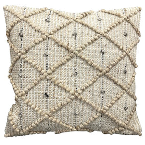 F. Corriveau International - Coussin à Motifs Losange Charm, Intérieur/Extérieur, 18" x 18" - Simple Boutique