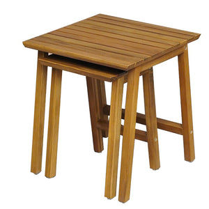 F. Corriveau International - Ensemble de 2 Tables Vario, Interieur/Extérieur, Fabriqué en Bois d'acacia - Simple Boutique