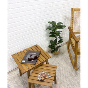 F. Corriveau International - Ensemble de 2 Tables Vario, Interieur/Extérieur, Fabriqué en Bois d'acacia - Simple Boutique