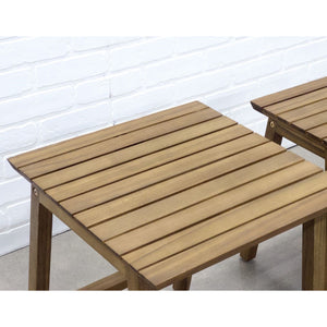 F. Corriveau International - Ensemble de 2 Tables Vario, Interieur/Extérieur, Fabriqué en Bois d'acacia - Simple Boutique