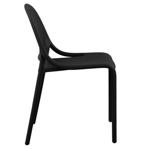 F. Corriveau International - Ensemble de 4 Chaises à Dîner Summer, Intérieur/Extérieur, Noir - Simple Boutique