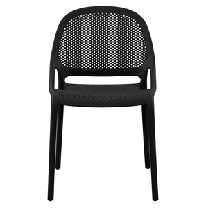 F. Corriveau International - Ensemble de 4 Chaises à Dîner Summer, Intérieur/Extérieur, Noir - Simple Boutique