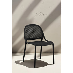 F. Corriveau International - Ensemble de 4 Chaises à Dîner Summer, Intérieur/Extérieur, Noir - Simple Boutique