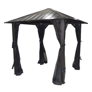 F. Corriveau International - Gazebo Seoul 8'x8' avec toit en Acier Galvanisé - Simple Boutique