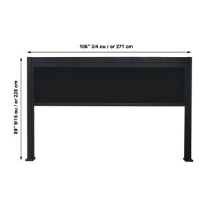 F. Corriveau International - Panneau Rétractable pour Pergola Melia, Côté 10', Noir - Simple Boutique