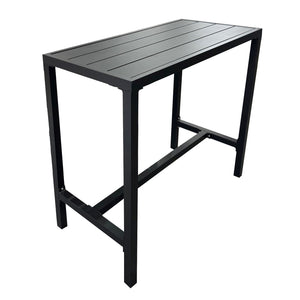 F. Corriveau International - Table Bar Extérieur Highland, Fabriqué en Aluminium, Noir - Simple Boutique
