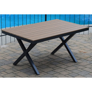 F. Corriveau International - Table à Manger Nappa Extérieur, Aluminium et PS Wood - Simple Boutique