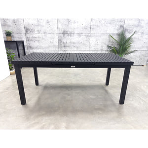 F. Corriveau International - Table à Rallonge Extérieur, Fait en Aluminium, Noir - Simple Boutique