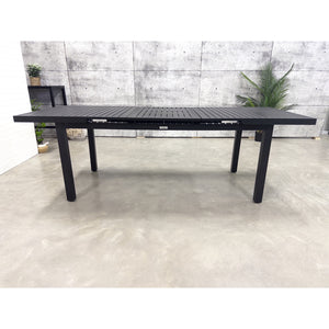 F. Corriveau International - Table à Rallonge Extérieur, Fait en Aluminium, Noir - Simple Boutique