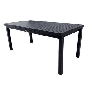 F. Corriveau International - Table à Rallonge Extérieur, Fait en Aluminium, Noir - Simple Boutique