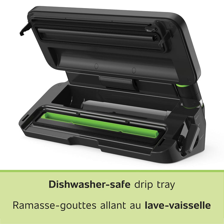 FoodSaver - Machine à Emballer Sous-Vide pour Aliments, Comprend 1 Rouleau et 4 Sacs, Noir - Simple Boutique