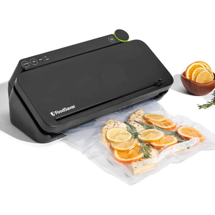 FoodSaver - Machine à Emballer Sous-Vide pour Aliments, Comprend 1 Rouleau et 4 Sacs, Noir - Simple Boutique