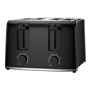 Frigidaire - Grille-Pain à 4 Tranches, 6 Réglages de Brunissage, 1400 Watts, Noir - Simple Boutique