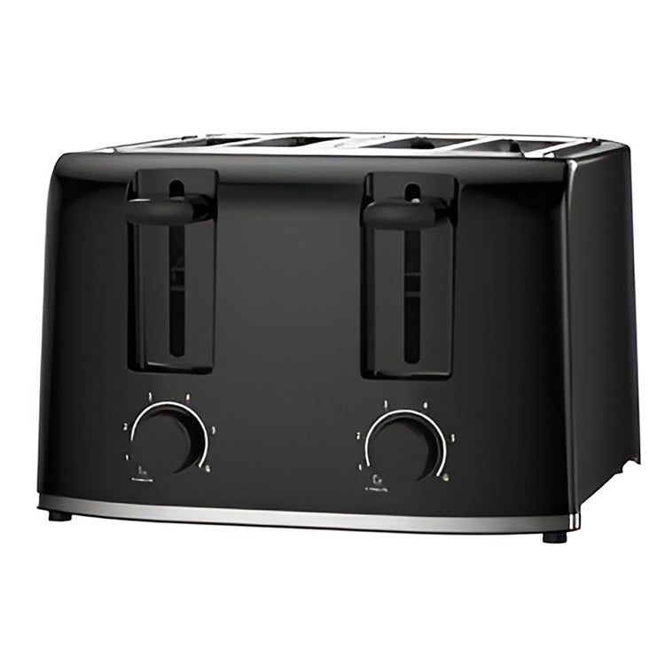 Frigidaire - Grille-Pain à 4 Tranches, 6 Réglages de Brunissage, 1400 Watts, Noir - Simple Boutique