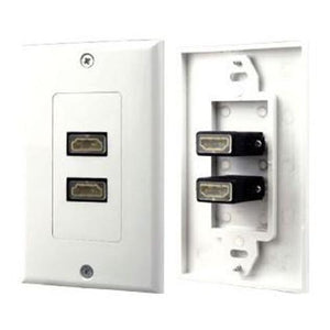 GlobalTone Plaque murale HDMI Decora (2 coupleurs F/F) Blanc - Simple Boutique