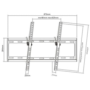 GlobalTone Support Mural Inclinable Ultra-Mince LCD LED PLASMA 37" à 70" ECONO - Simple Boutique