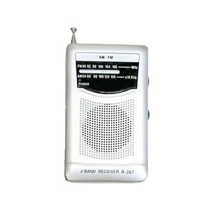 HRS Global - Mini Radio AM/FM Portable, Antenne Téléscopique, Argenté - Simple Boutique