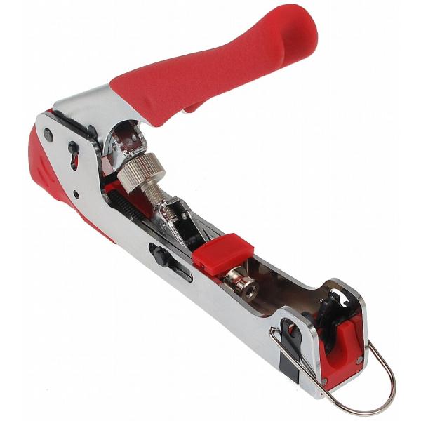 HT-518G Outil à compression pour connecteurs RG59/RG6 F/BNC et RCA avec 3 têtes interchangeables - Simple Boutique