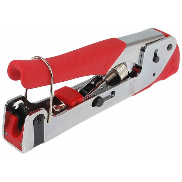 HT-518G Outil à compression pour connecteurs RG59/RG6 F/BNC et RCA avec 3 têtes interchangeables - Simple Boutique