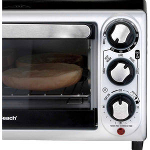 Hamilton Beach - Four Grille-Pain, Capacité de 4 Tranches, 5 Fonctions de Cuisson, Noir - Simple Boutique