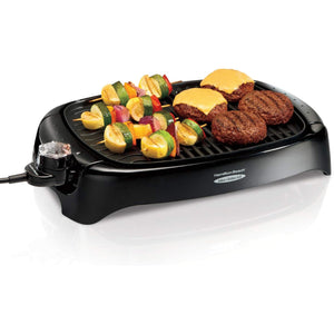 Hamilton Beach - Grill Intérieur/Extérieur HealthSmart®, Surface Antiadhésive, Noir - Simple Boutique