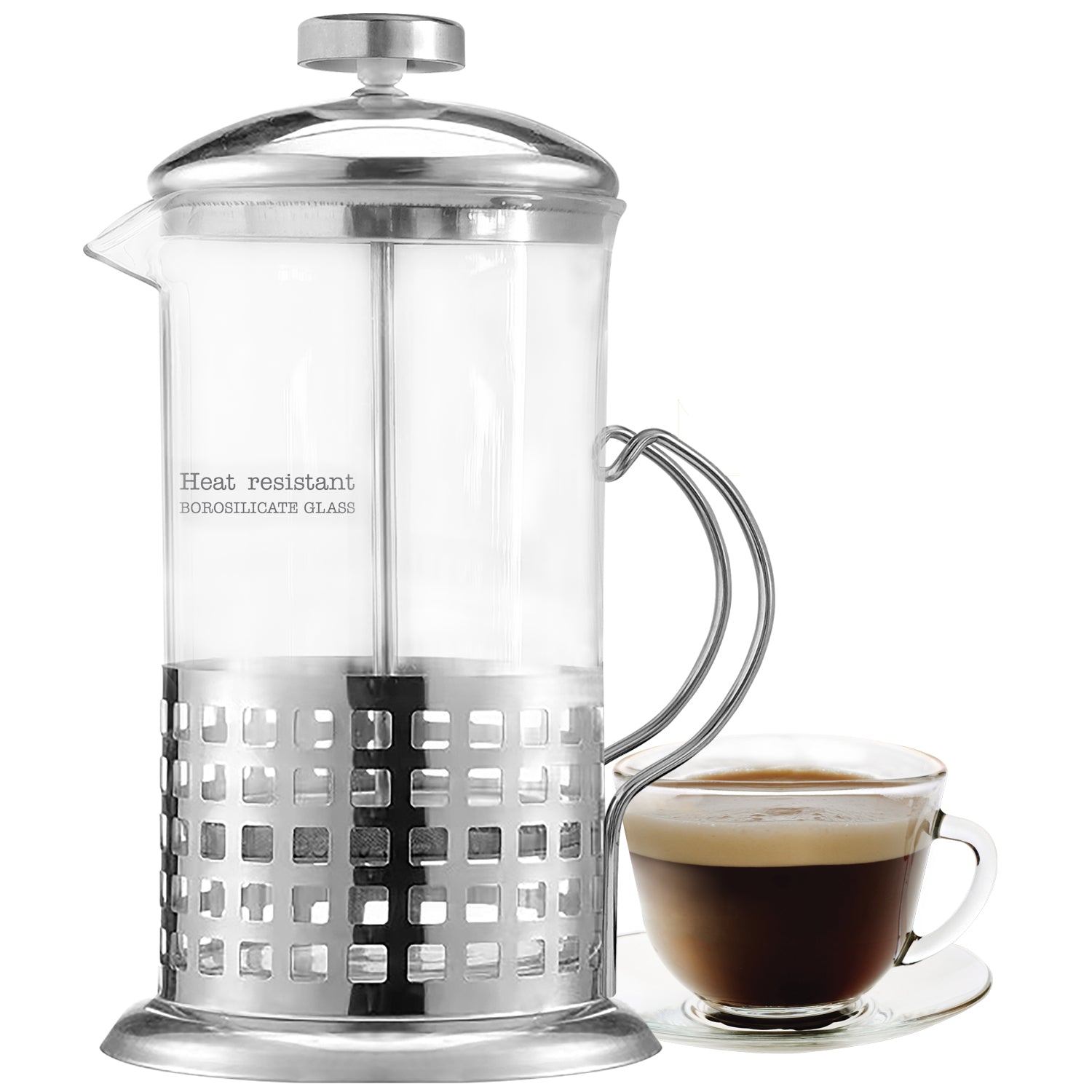 Hauz - Cafetière à Piston en Verre Borosilicate, Capacité de 600ml - Simple Boutique