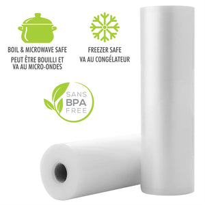 Hauz - Ensemble de 2 Rouleaux pour Scelleuse Sous-Vide, Sans BPA, Longeur Total de 10 Mètres - Simple Boutique